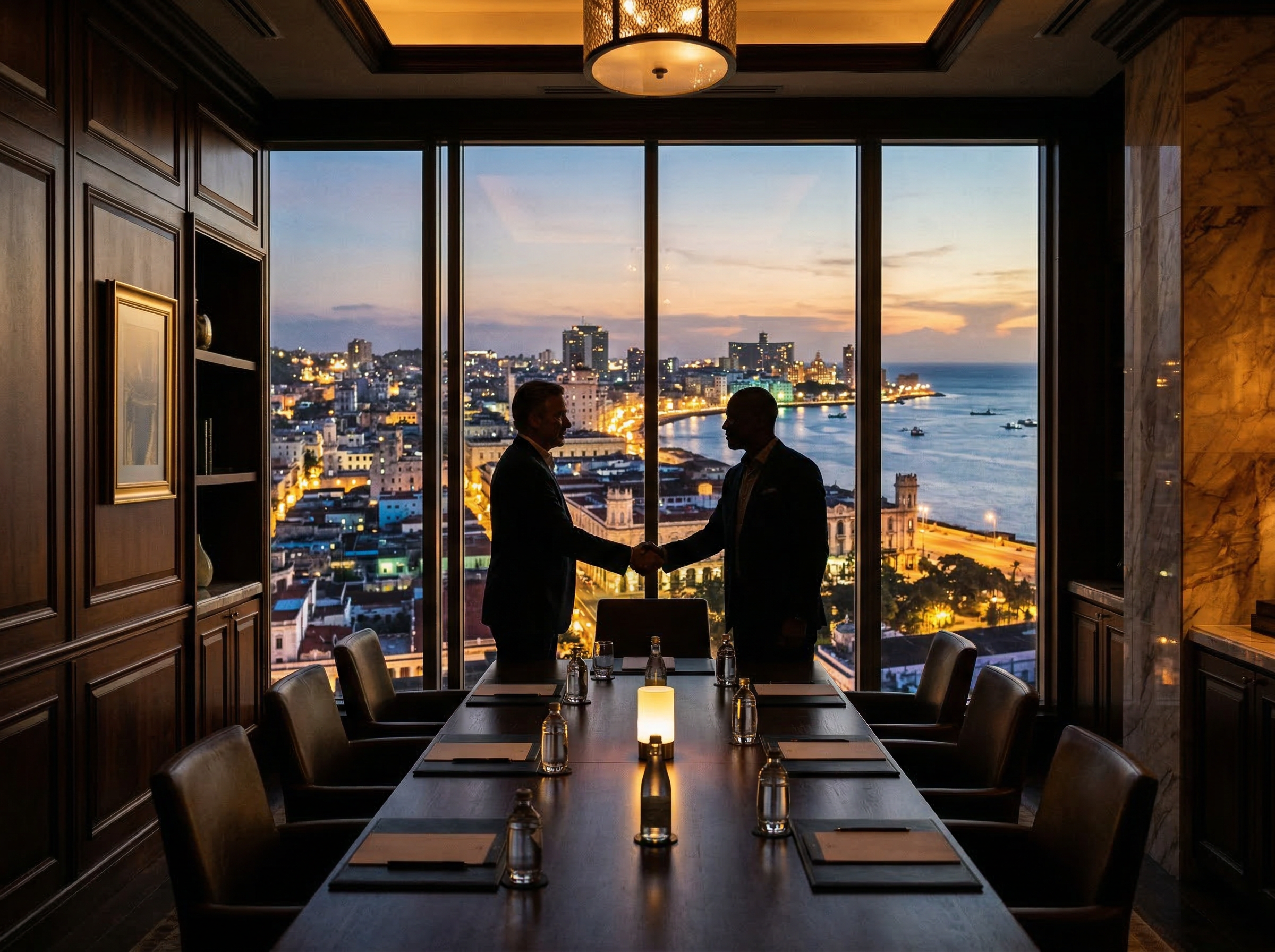 Executive meeting with a view of Santo Domingo — Vipro International advisory